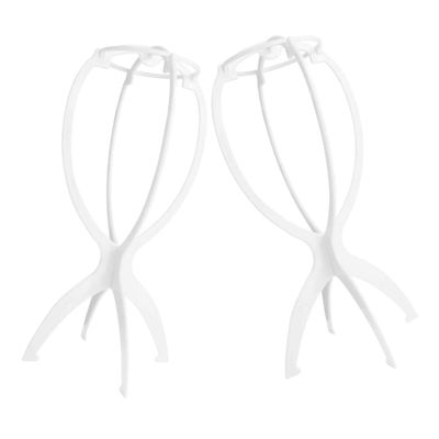 PLAFOPE 2Pcs Foldable Portable Wig Holders Lightweight Plastic Wig Displaying Racks for Household Care Accessories for Easy Storage and Quick Drying