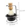 Baluue Shaving Kit with Soft Brush Stainless Steel Stand and Stylish Foaming Bowl for Dense Lather Texture Easy Hold for Mens Grooming and Gift Giving view 2