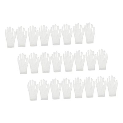 Beavorty 12 Pairs White Cotton Moisturizing Gloves for Adults Thickened Working Gloves for Autumn Winter Soft and Comfortable for Dry Hands Care
