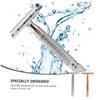Gogogmee 2PCS Double Edged Manual Safety Razors for Men and Women Weighted Metal Beard Hair Shavers with Textured Grip Portable Traditional Shaving in Rose Gold and Silver view 3