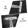 Gogogmee 2PCS Double Edged Manual Safety Razors for Men and Women Weighted Metal Beard Hair Shavers with Textured Grip Portable Traditional Shaving in Rose Gold and Silver view 4