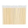 EIMSOAH 100pcs Disposable Bamboo Handle Lip Brush, Portable Makeup Tool Lip Gloss Wand, Bamboo Handle Lipstick Applicator, for Girls view 1