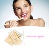 EIMSOAH 100pcs Disposable Bamboo Handle Lip Brush, Portable Makeup Tool Lip Gloss Wand, Bamboo Handle Lipstick Applicator, for Girls view 4