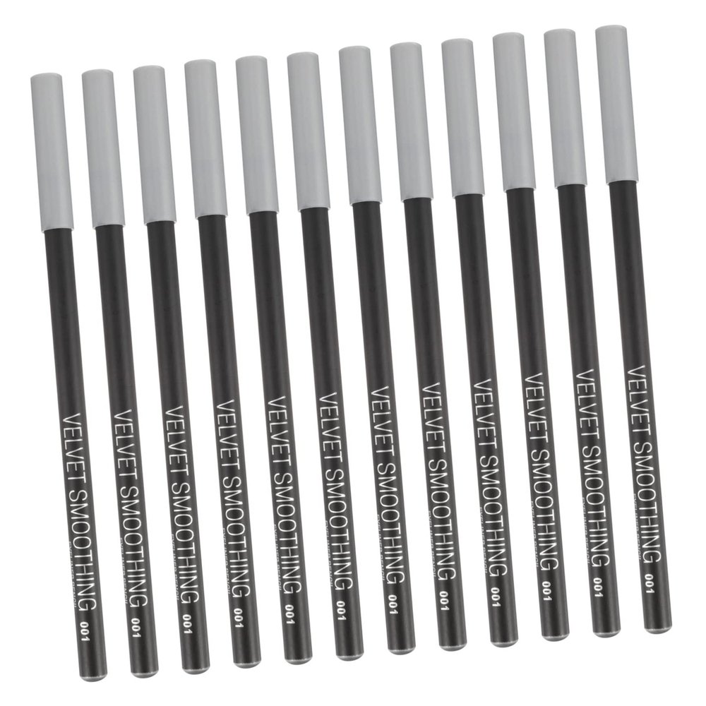 Beavorty 12Pcs Black Eyeliner Pencil Sweat Eye Lining Pens with Ultra Fine Tip for Precise Makeup Quick Dry Cosmetic Eyeliner for Professional and Daily Use