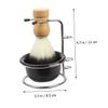 AUTSUPPL Stainless Steel Shaving Kit with Brush Holder and Soap Bowl Portable Cup for Beard Grooming Traditional Shave Men view 2