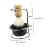 Beatifufu Soft Shaving Brush with Stainless Steel Stand and Stylish Foaming Bowl for Mens Wet Shave Ergonomic Handle for Easy Lathering Bathroom Shaving Brush Combo view 2