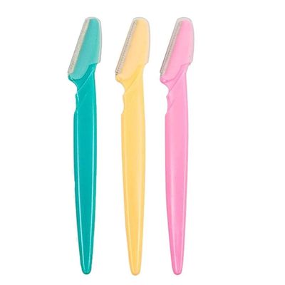 Eyebrow Razor Facial Hair Remover Eyebrow Trimmer Eye Brow Grooming kit Shaver 3 Colors Shavers with Precision Cover, Hair Remover Trimmers (Pack of 3)