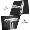 Baluue 2PCS Double Edged Manual Shaving Cutter for Men Washable Metal Razor with Non Slip Handle Lightweight Safety Shaver for Smooth Beard Grooming Resistant Design view 3