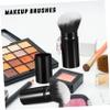 BUTIFULSIC 2pcs Retractable Makeup Brush with Flat and Angled Soft Bristles Handles for Travel Portable Powder and Face Makeup Brushes with Comfortable Grip view 3