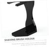 BUTIFULSIC Safety Razor Stand Acrylic Shaving Brush Holder for Men Grooming Compact Desktop Razor Display Organizer with Quick Dry Design Portable Space Saving Shave Brush Support view 3