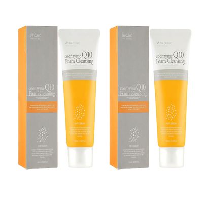 3W Clinic Coenzyme Q10 Anti-Sebum Foam Cleansing, 100ml/3.38 fl oz, Pack of 2/Korea-Beauty/Korea Made