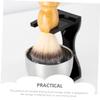 Baluue Acrylic Razor Stand for Men Grooming Safety Shaving Brush Holder Display Lightweight Portable Beard Brush Base Bathroom Decoration for Convenient Shave and Care view 3
