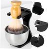 BIUDECO Compact Acrylic Razor Stand with Non Slip Base for Mens Shaving Brush and Safety Razor Space Saving Design for Bathroom Fast Drying Beard Shaving Tool Holder view 4