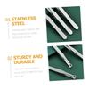 BIUDECO Stainless Steel Nose Hair Remover Tweezers with Round Head Ergonomic Trimming Tool for Mens Nasal and Eyebrow Hair Grooming Precision with Brown Leather Case view 3