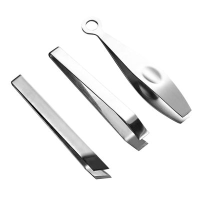 Baluue 3pcs Stainless Steel Fish Bone and Poultry Hair Tweezers Flat and Angled Tips for Hair Removal Lightweight Kitchen Gadget for Cooking and Food Preparation