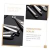 Baluue 3pcs Stainless Steel Fish Bone and Poultry Hair Tweezers Flat and Angled Tips for Hair Removal Lightweight Kitchen Gadget for Cooking and Food Preparation view 4