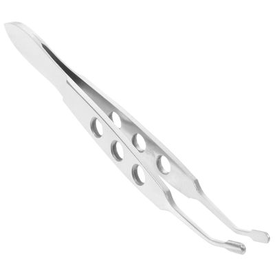 COOLHIYA Stainless Steel Meibomian Gland Expressor Eyelid Forceps with Non Slip Handle for Mgd and Professional Eyelid Massage Tweezer with Smooth Edges and Rust Titanium Alloy Suitable for