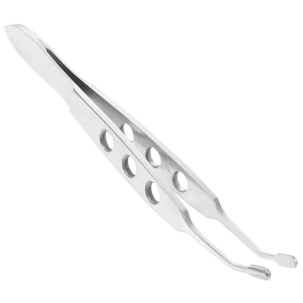 COOLHIYA Stainless Steel Meibomian Gland Expressor Eyelid Forceps with Non Slip Handle for Mgd and Professional Eyelid Massage Tweezer with Smooth Edges and Rust Titanium Alloy Suitable for