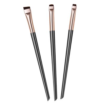 SAFIGLE Angled Eyeliner and Eyebrow Brush Black Gold Eye Makeup Brushes for Precise Eyeshadow Application Natural Finish Cosmetic Tools for Women and Professional Use