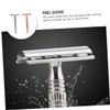 FRCOLOR 2PCS Manual Beard Razor Double Edge Metal Shaving Blades for Men and Gold Silver Close Clean Shave Washable and Resistant for Home and Travel view 3