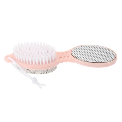 ADOCARN Professional Pedicure Tool Foot Scrubber with File and Dense Brush for Exfoliating Dead Skin Reusable Pumice Stone for Shower Use Handheld Foot Trimmer for Smooth Callus Removal