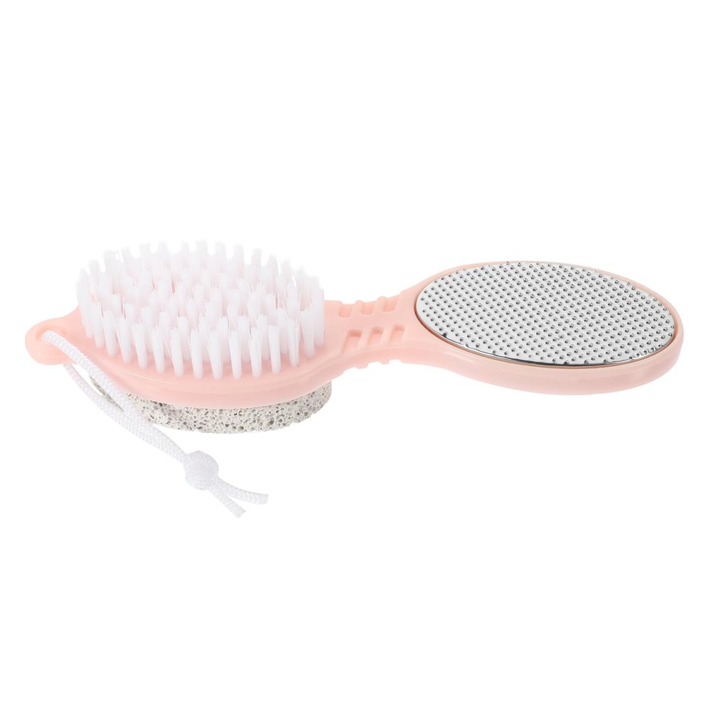 ADOCARN Professional Pedicure Tool Foot Scrubber with File and Dense Brush for Exfoliating Dead Skin Reusable Pumice Stone for Shower Use Handheld Foot Trimmer for Smooth Callus Removal