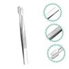 AUTSUPPL 10Pcs Stainless Steel Stamp Tweezers for Stamp Collecting and Precision Collector Tools with Ergonomic Grip for Eyelash Application and Jewelry Making view 4