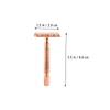 BIUDECO 2PCS Manual Double Edged Safety Razor for Men Old Style Metal Shaver in Rose Gold Silver Close Smooth Shaving for Face Legs Body Portable Traditional Hair Razor view 2