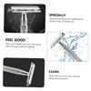 BIUDECO 2PCS Manual Double Edged Safety Razor for Men Old Style Metal Shaver in Rose Gold Silver Close Smooth Shaving for Face Legs Body Portable Traditional Hair Razor view 4