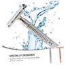 ETHZZLE 2PCS Double Edged Manual Shaver Old Style Metal Razor Lightweight Non Skid Grip for Face Beard Body Hair Shaving Portable for Home Travel view 4
