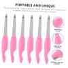 FRCOLOR 6Pcs Folding Portable Nail Files with Dual Sided Buffers Manicure Tools for Nail Art and Safe Pedicure Polishing Strips Pink for Professional and Home Use view 2