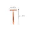 Healeved 2PCS Double Edged Manual Shavers for Men and Women Lightweight Non Skid Grip Metal Razors Traditional Old Style Body Hair Shaving Kit with Rose Gold and Silver Handles Easy to view 2