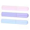 FOYTOKI 3pcs Silicone Lip Brush with Portable Skin Friendly Makeup Applicator for Lip Gloss and Lipstick Gentle Round Head Brushes in Pink Purple and Blue for Women Daily and Professional view 1