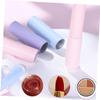 FOYTOKI 3pcs Silicone Lip Brush with Portable Skin Friendly Makeup Applicator for Lip Gloss and Lipstick Gentle Round Head Brushes in Pink Purple and Blue for Women Daily and Professional view 3