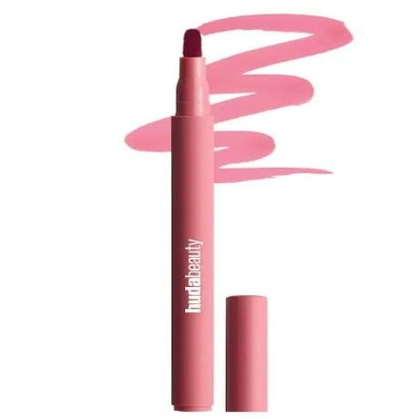H.U.D.A - Lip Contour Lip Stain for 12-Hour Wear, Long-wearing, Liquid Formula, Matte Finish, Full Coverage, Cruelty-Free - Size: (0.03 oz/1 mL) - Color: Rosewood - (rosy pink)