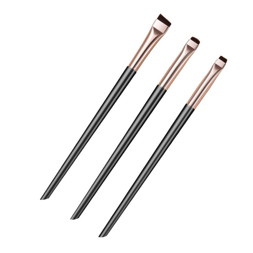 BESTYASH Black Gold Eyeliner Brush Angled Fine Tip Applicator Soft Professional Makeup Tool for Precise Eye Liner and Concealer Under Eye Application