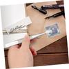 BUTIFULSIC 10Pcs Stainless Steel Stamp Tweezers Wide Flat Head Philately Collector Tools Lash Extension Eyelash Tweezers for Precise Gripping and Cosmetic Use view 2