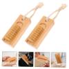 BESTYASH 2pcs Professional Double Side Nail Brushes Bristle Manicure Cleaning Tools for Fingernail Dust Removal Portable Handheld Nail Dust Cleaner for Home and Salon Use view 4