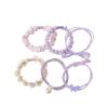 6pcs/pack Colorful Hair Bands, High Ponytail Hair Bands Cute Hair Ties for Girls and Kids Seamless Hair Ties for Thin Hairs (Purple) view 1