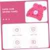ETHZZLE Quick Drying Coral Fleece Hair Towel Wrap for Absorbent Soft Hair Drying Hat with Cute Bear Design Lightweight and Comfortable for Home Travel and Daily Use view 3
