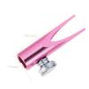 minkissy Wooden Eyebrow Pencil Sharpener Dual Sided U Shape Slot for Lip Liner and Makeup Pencils Manual Sharpener for Students Pink Creative Design for Precise Sharpening view 2