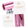 minkissy Wooden Eyebrow Pencil Sharpener Dual Sided U Shape Slot for Lip Liner and Makeup Pencils Manual Sharpener for Students Pink Creative Design for Precise Sharpening view 4