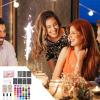 Body Paint Set,Water Activated Face Paint Palette With Art Brushes And Stencils - Art Craft Facepaint Stencils and Brush for Carnivals Cosplay Stage Celebrations Halloween Pool Birthday Children's Day view 2