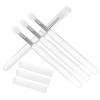 BUTIFULSIC 4Pcs Portable Silicone Lip Brushes with Cap Transparent Handle Makeup Applicators for Lipstick Eyeshadow Concealer Precision Application Tube Design view 1