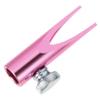 HAKIDZEL Manual Eyebrow Pencil Sharpener with Dual Metal Blades for Makeup Pencils Compact Portable Sharpener for Eye and Lip Liner Pink Wooden Design for Students School Office Home Use view 1