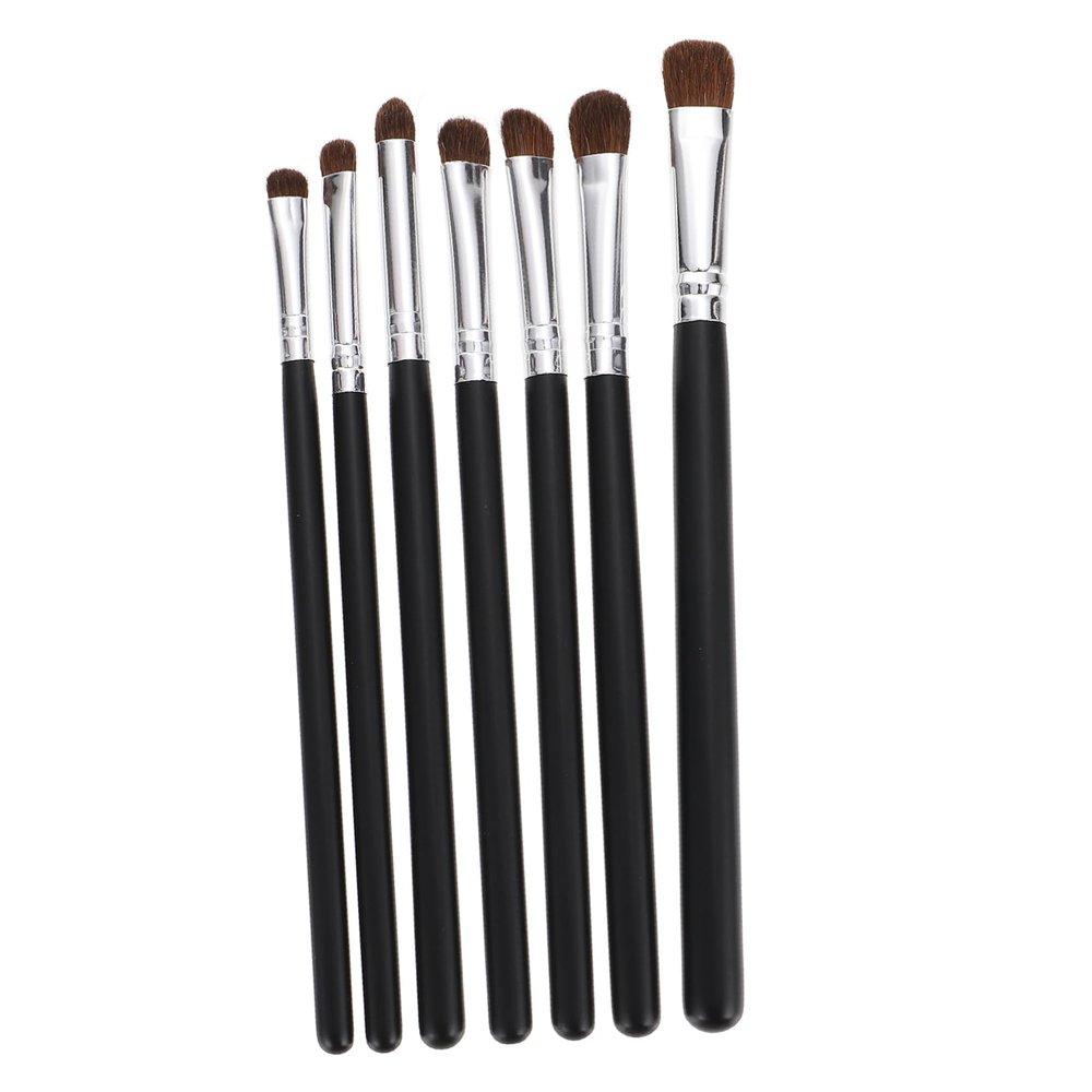 COOLHIYA 7pcs Eye Makeup Brush Premium Eyeshadow Brushes for Women Portable Lightweight Dense Bristles Soft Tips for Precise Application and Blending