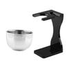 ETHZZLE Acrylic Shaving Tool for Men Black Beard Brush Stand with Practical Shaving Bowl Holder Keeps Razor and and Clean for Professional Grooming and Fathers Day Gift view 1