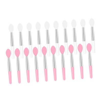 DECHOUS 20pcs Portable Silicone Lip Brush for Makeup Lipstick and Lip Gloss Application Soft Mini Applicators in White and Pink Gentle for Daily Use and Color Testing