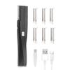 Electric Facial Exfoliator for Women, 2 Speed Vibrate Dermaplaning Face Razor for Peach Fuzz,Exfoliation & Body Hair Removal with 6 Replace Blades - Safety Micro-Guards (Black) view 1
