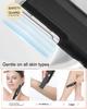 Electric Facial Exfoliator for Women, 2 Speed Vibrate Dermaplaning Face Razor for Peach Fuzz,Exfoliation & Body Hair Removal with 6 Replace Blades - Safety Micro-Guards (Black) view 3